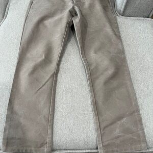 Gustin Khaki Straight-Leg Trousers
